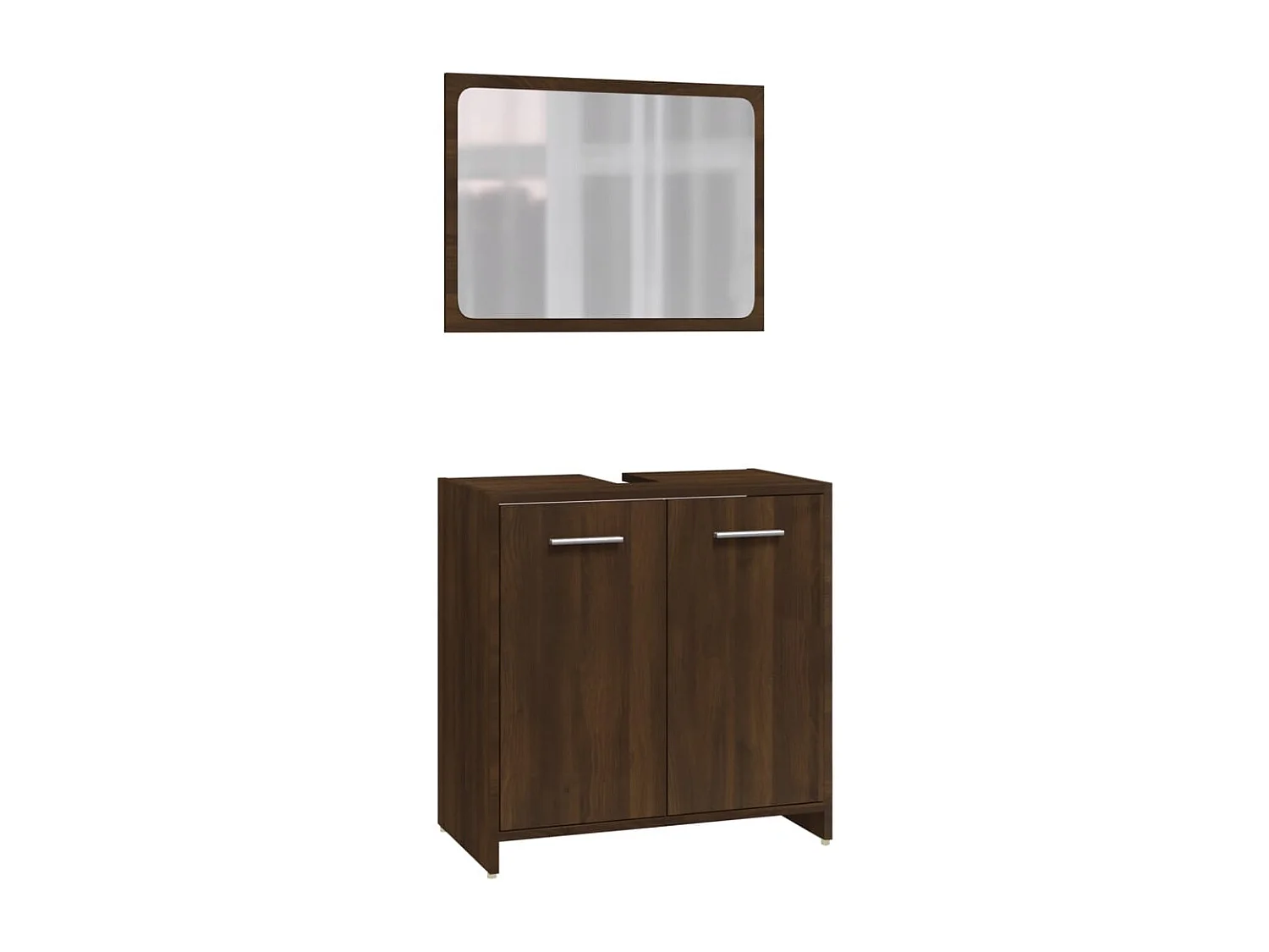 Ensemble de meubles de salle de bain 3 pcs Chêne marron