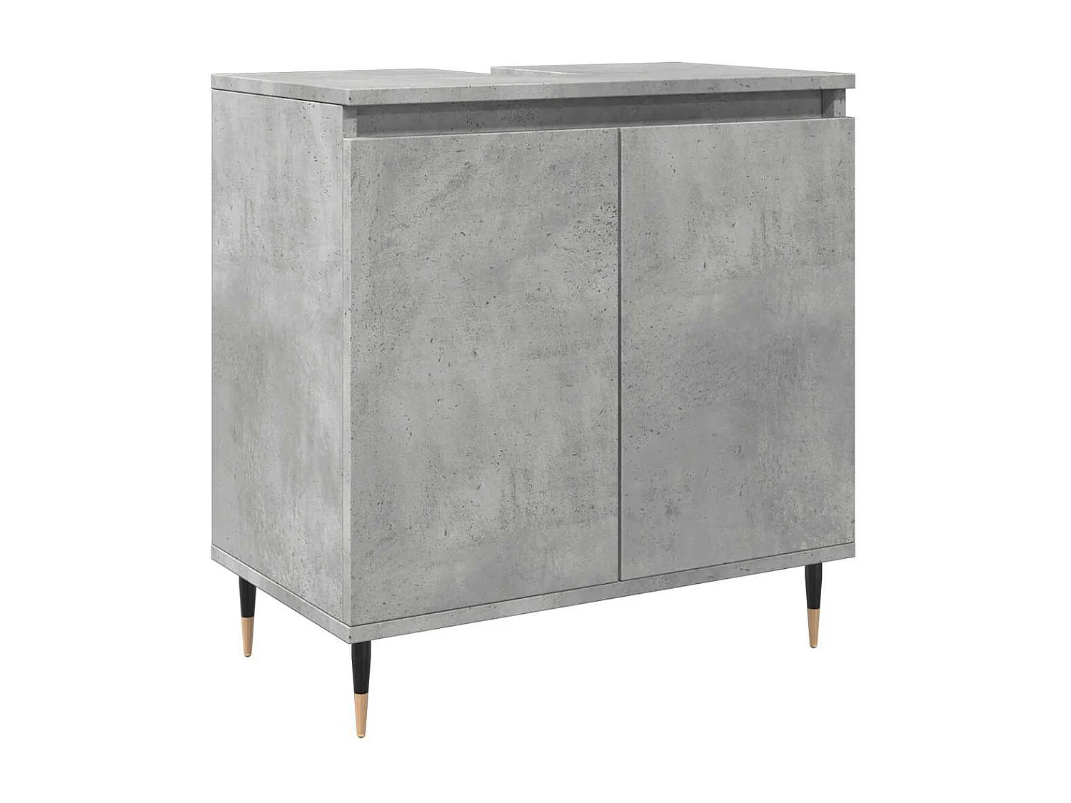 Ensemble de meubles de salle de bain 3 pcs gris béton