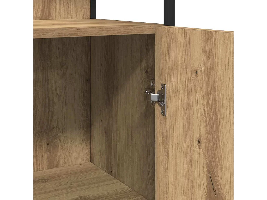 Ensemble de mobilier de salle de bain avec porte 3 pcs Marron