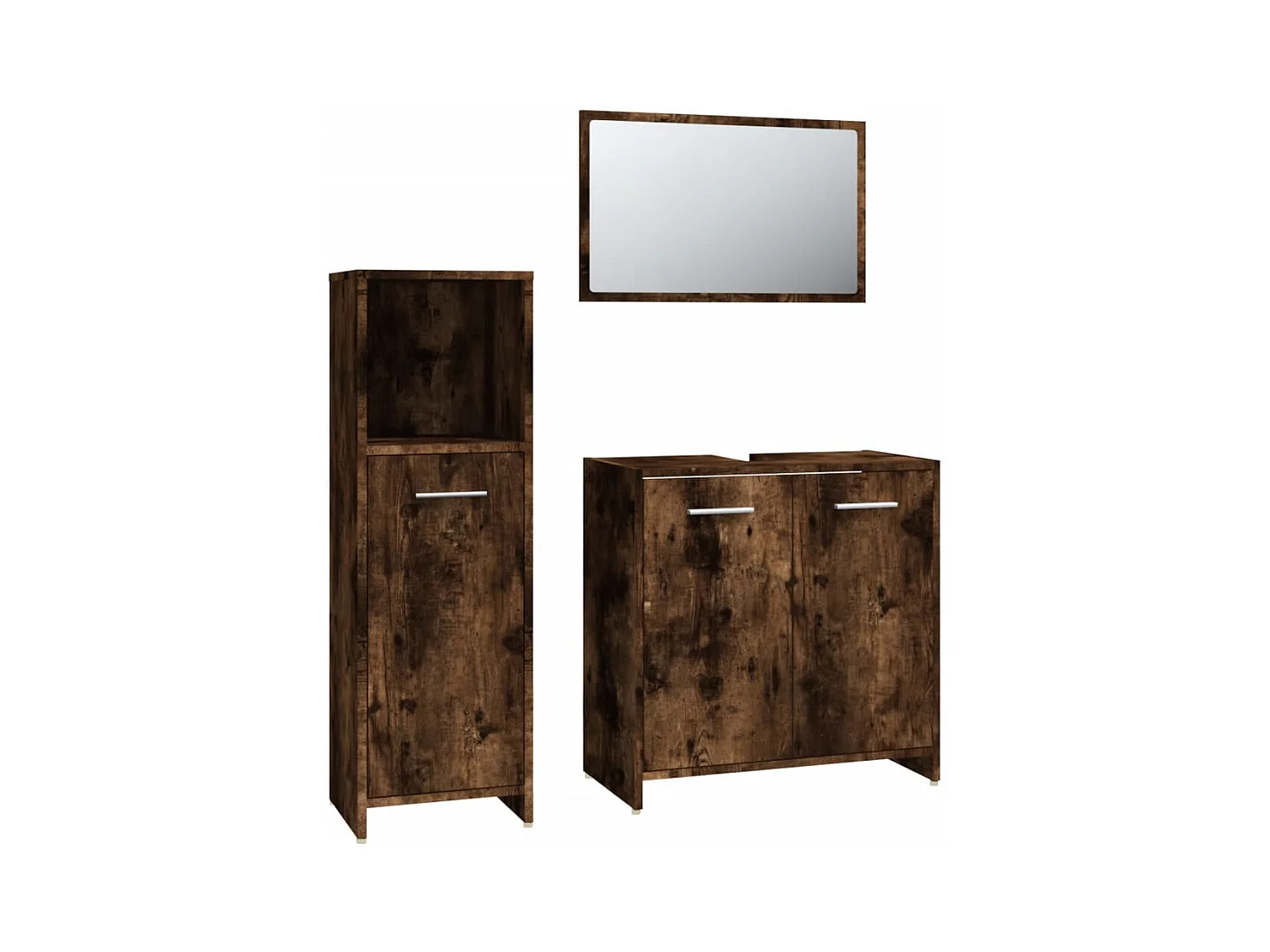 3-delige badkamermeubelset Gerookt Eiken