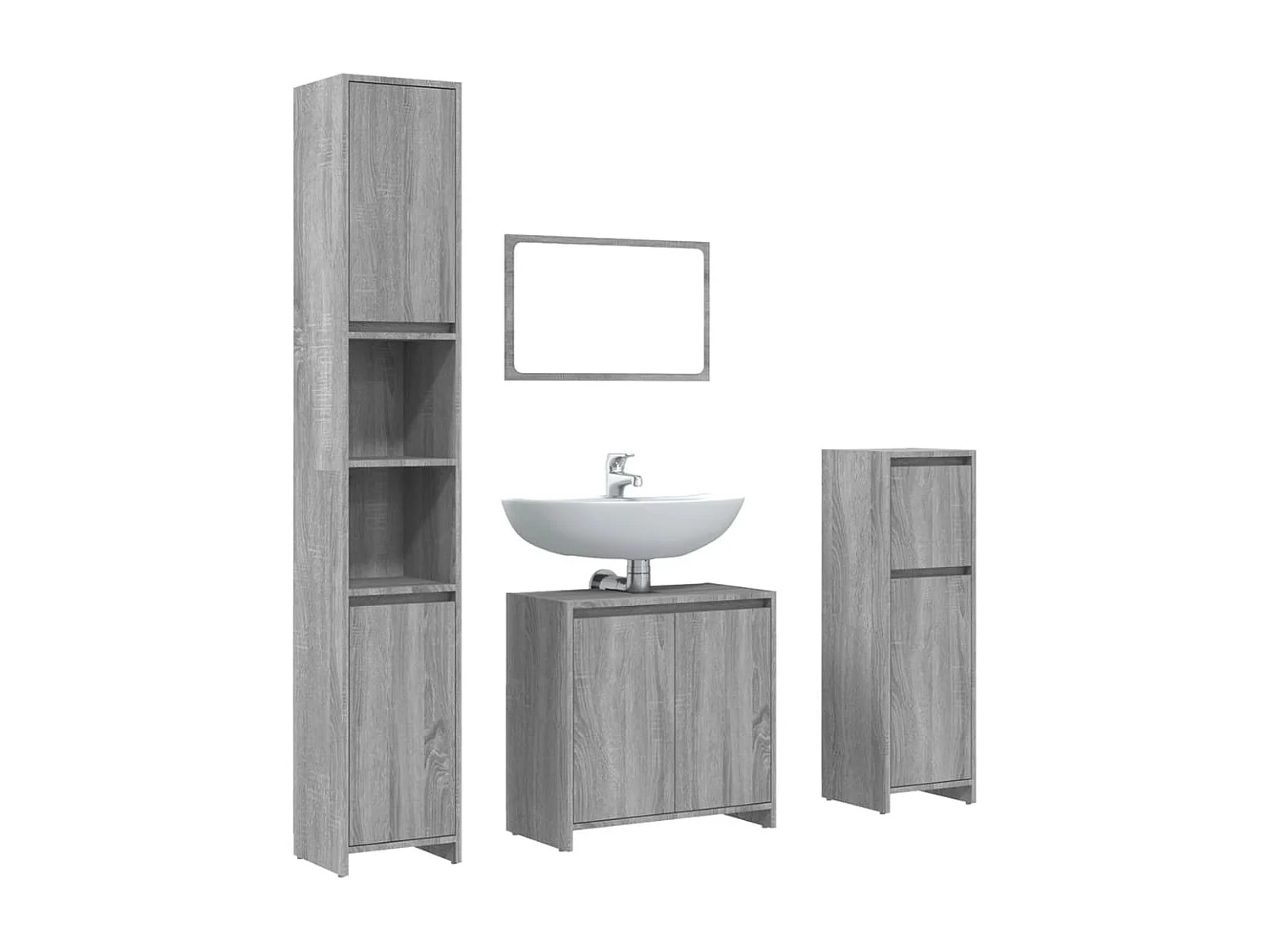 Juego de muebles de baño de 4 piezas Sonoma Grey