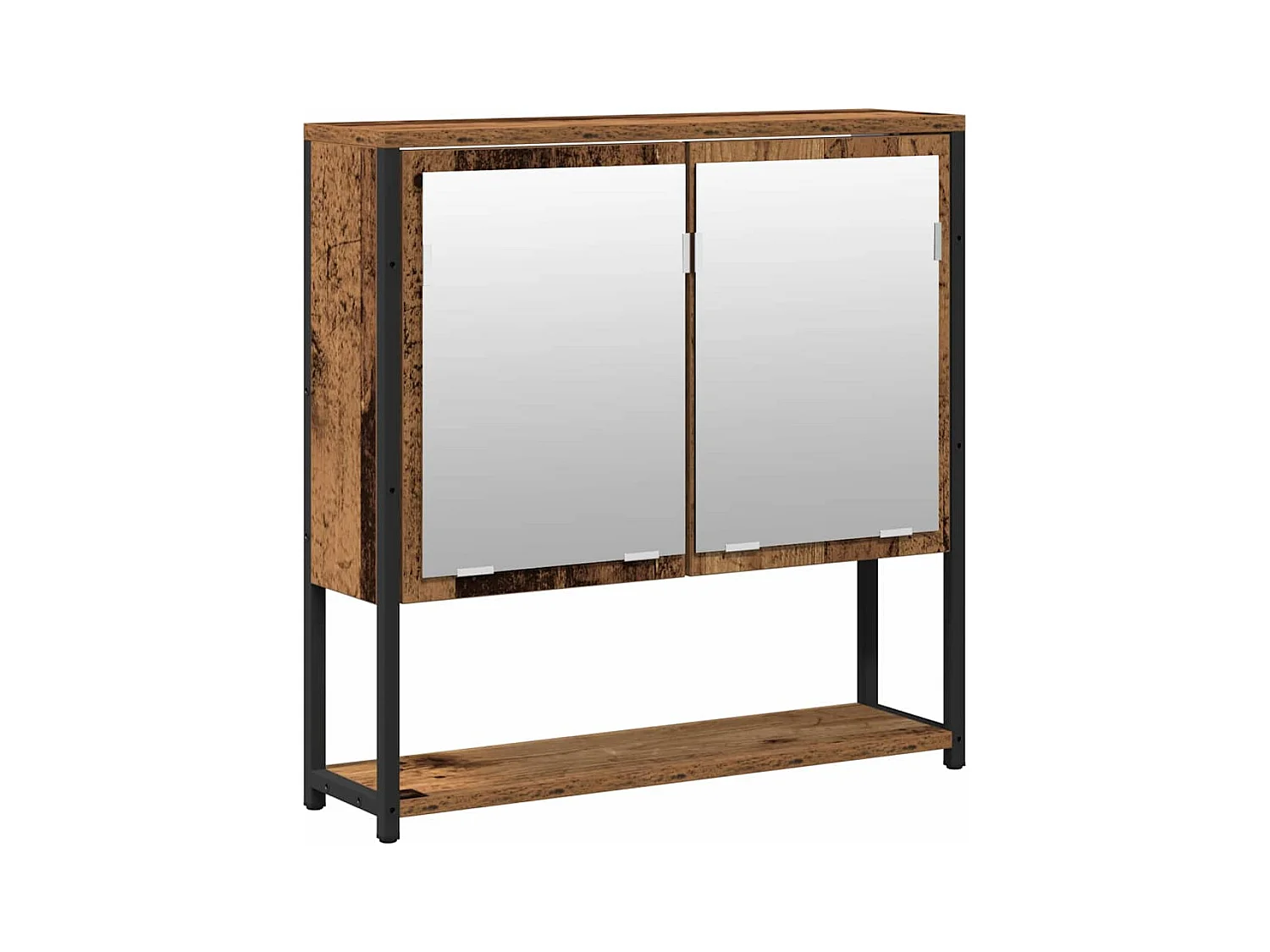 Conjunto de muebles de baño con puerta 2 piezas Marrón