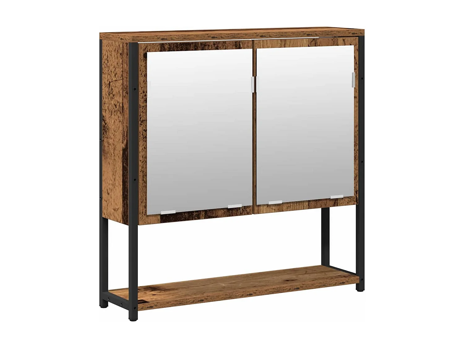 Ensemble de mobilier de salle de bain avec porte 2 pcs Marron