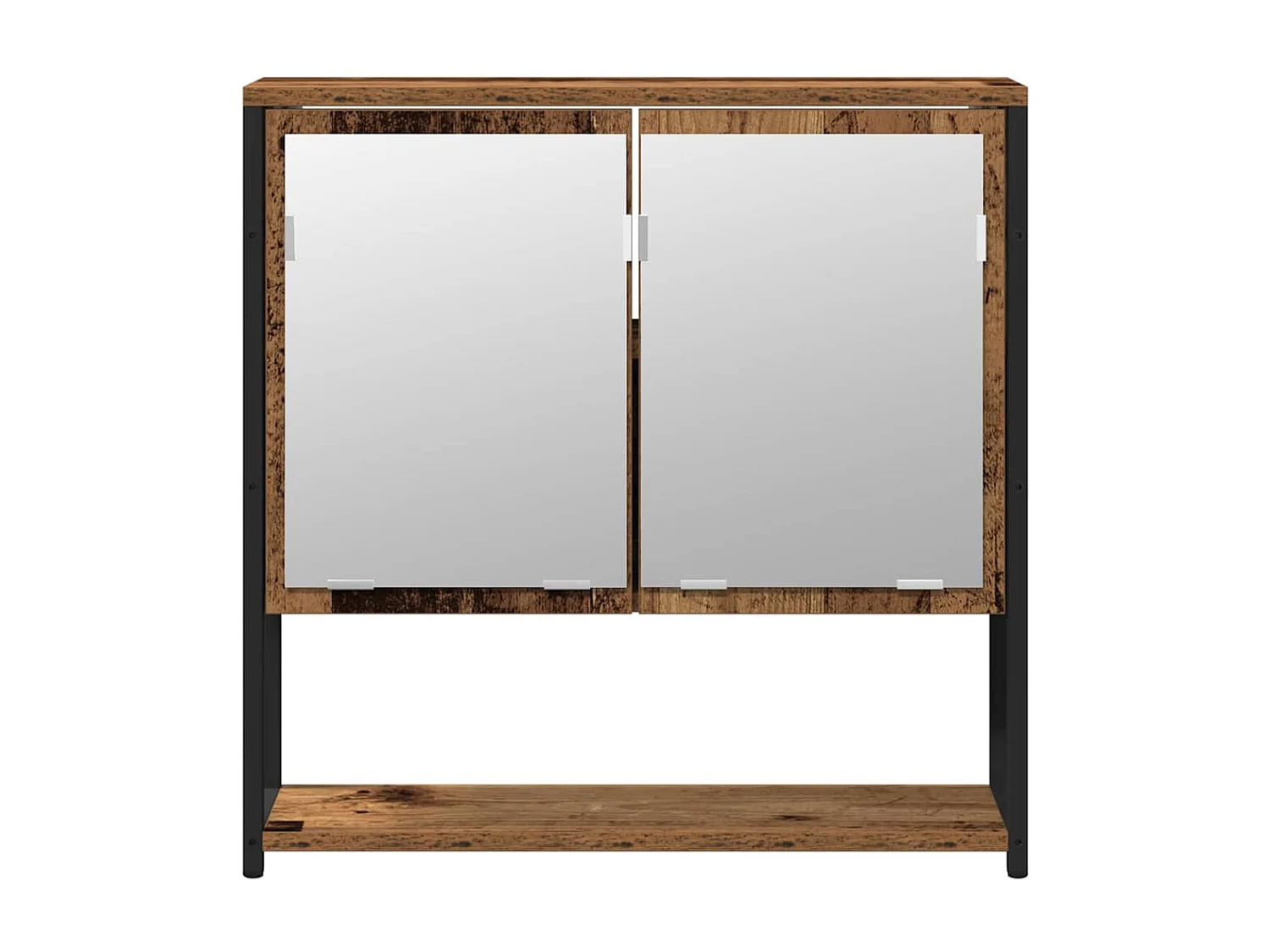 Ensemble de mobilier de salle de bain avec porte 2 pcs Marron