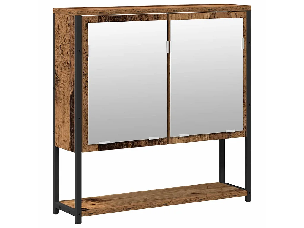 Ensemble de mobilier de salle de bain avec porte 2 pcs Marron