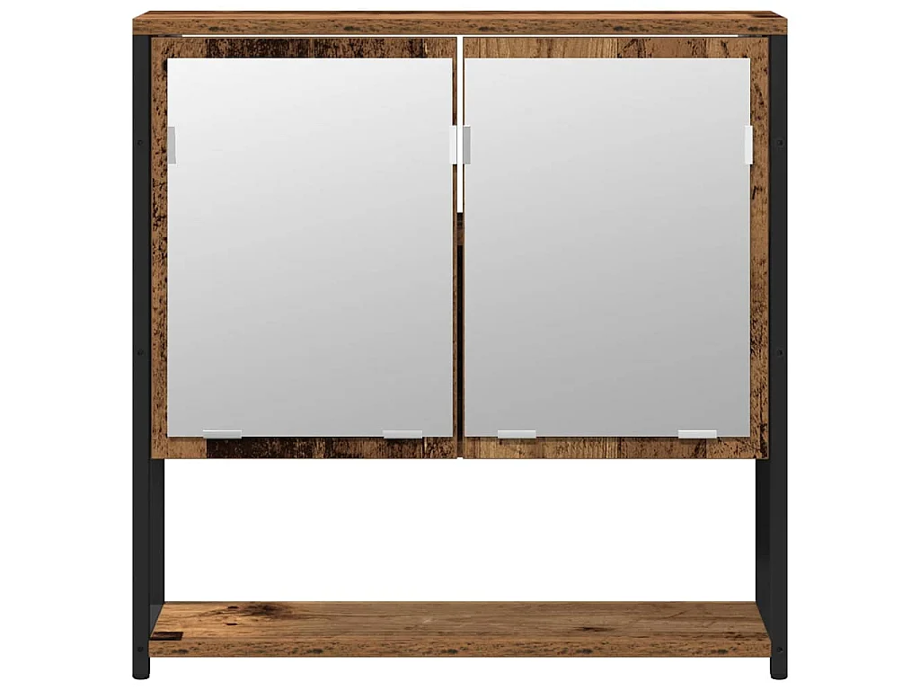 Ensemble de mobilier de salle de bain avec porte 2 pcs Marron