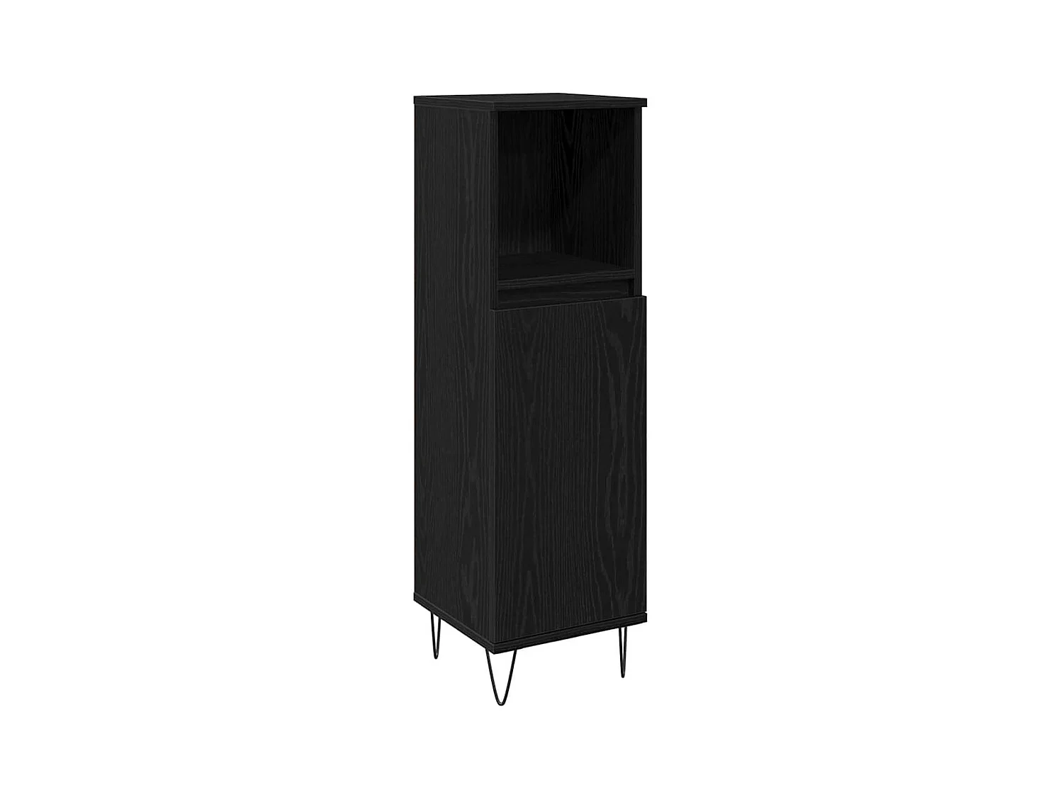 Set di mobili da bagno 3 pezzi in rovere nero