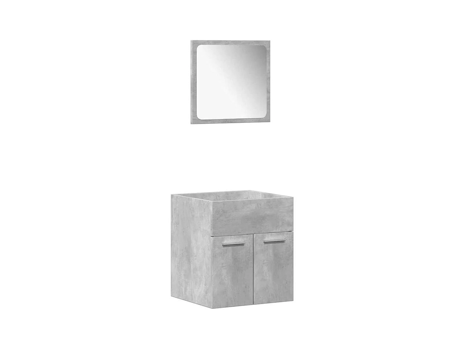 Set di mobili da bagno 4 pezzi grigio cemento
