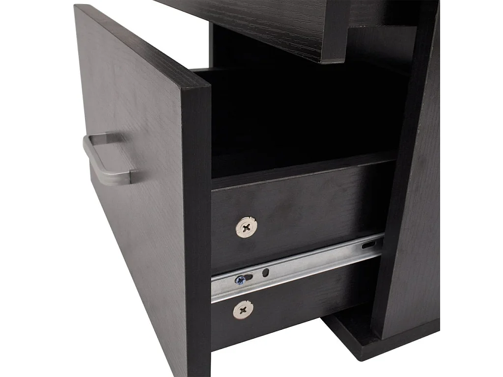 Conjunto de muebles de baño con lavabo 9 piezas Negro