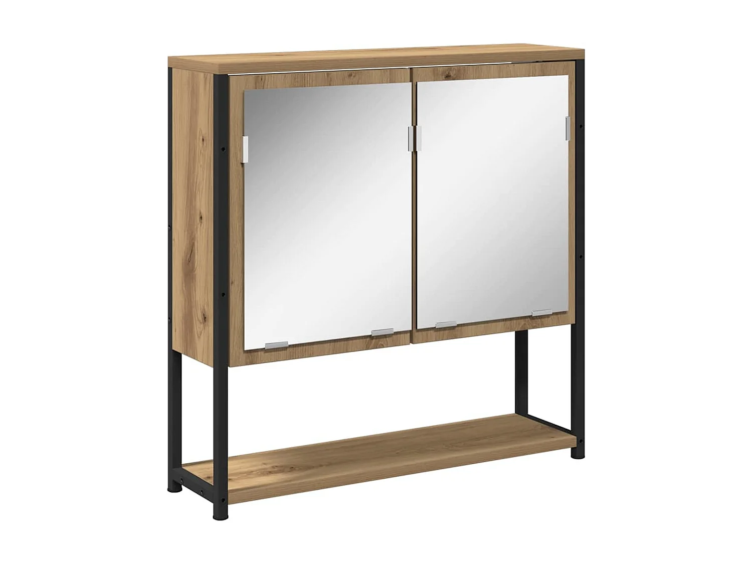 Ensemble de mobilier de salle de bain avec porte 3 pcs Marron