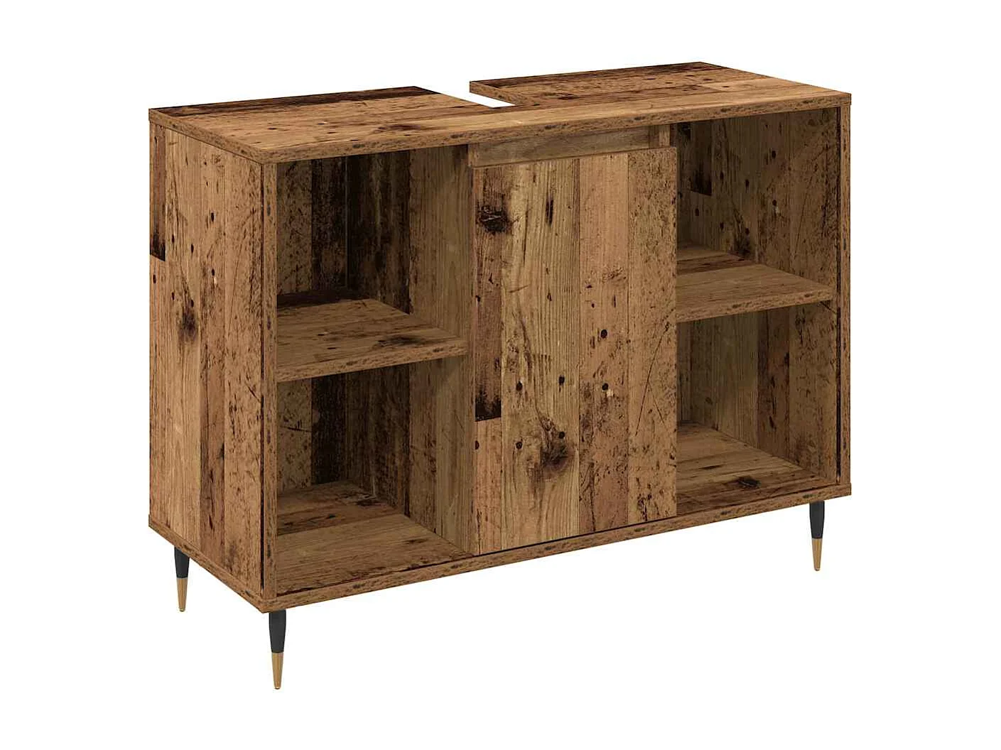 3-teiliges Badmöbel-Set Antikholz