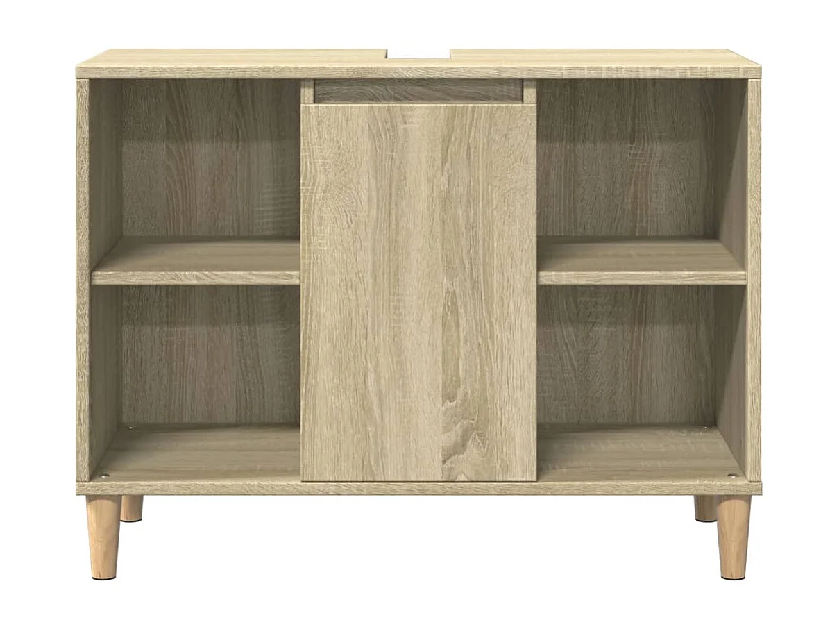 Conjunto de muebles de baño de 3 piezas roble sonoma