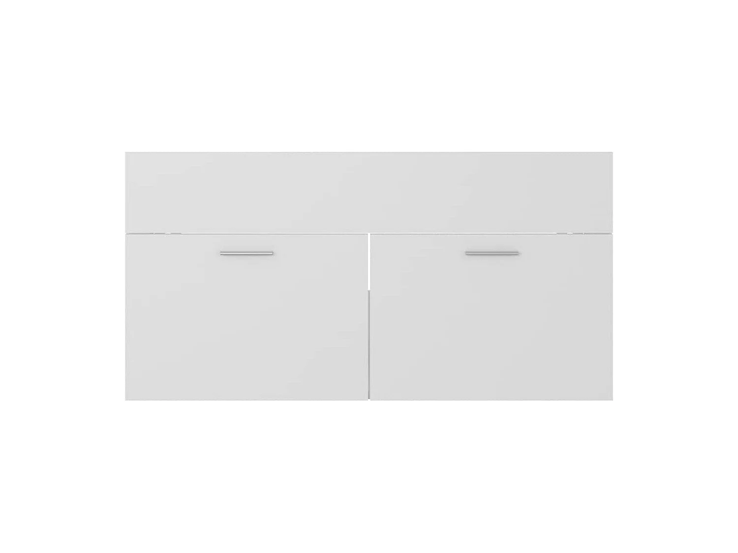 Juego de muebles de baño de 2 piezas de madera de ingeniería blanca