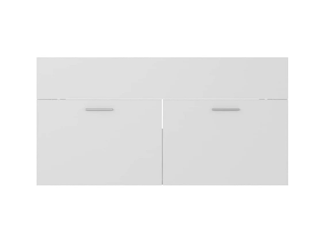 Juego de muebles de baño de 2 piezas de madera de ingeniería blanca