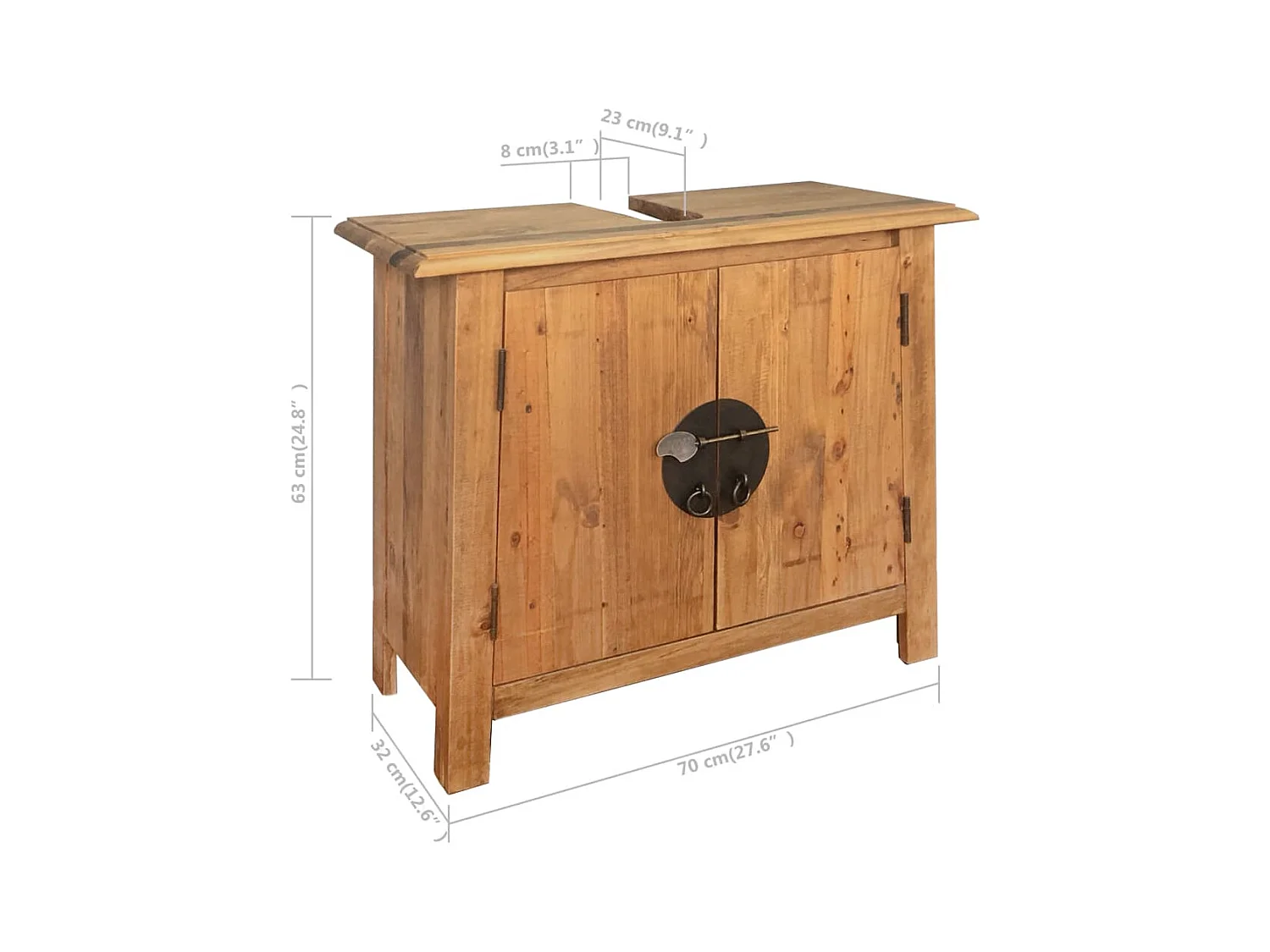 Ensemble de salle de bains 5 pcs Pinède solide