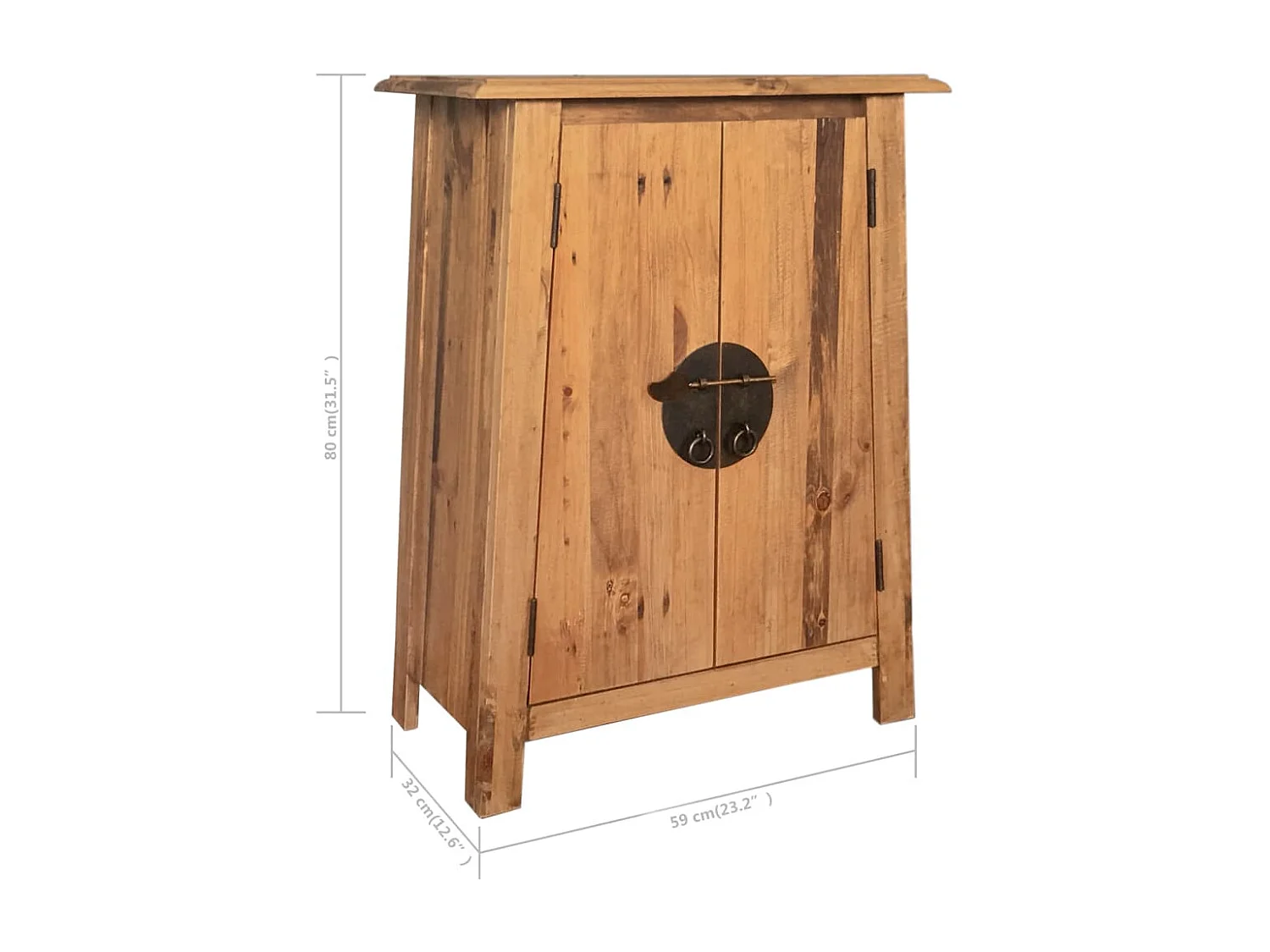 Juego de baño de 5 piezas en madera maciza de pino