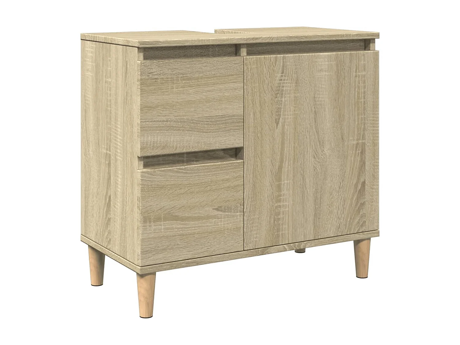 Set di mobili da bagno 3 pezzi in rovere Sonoma