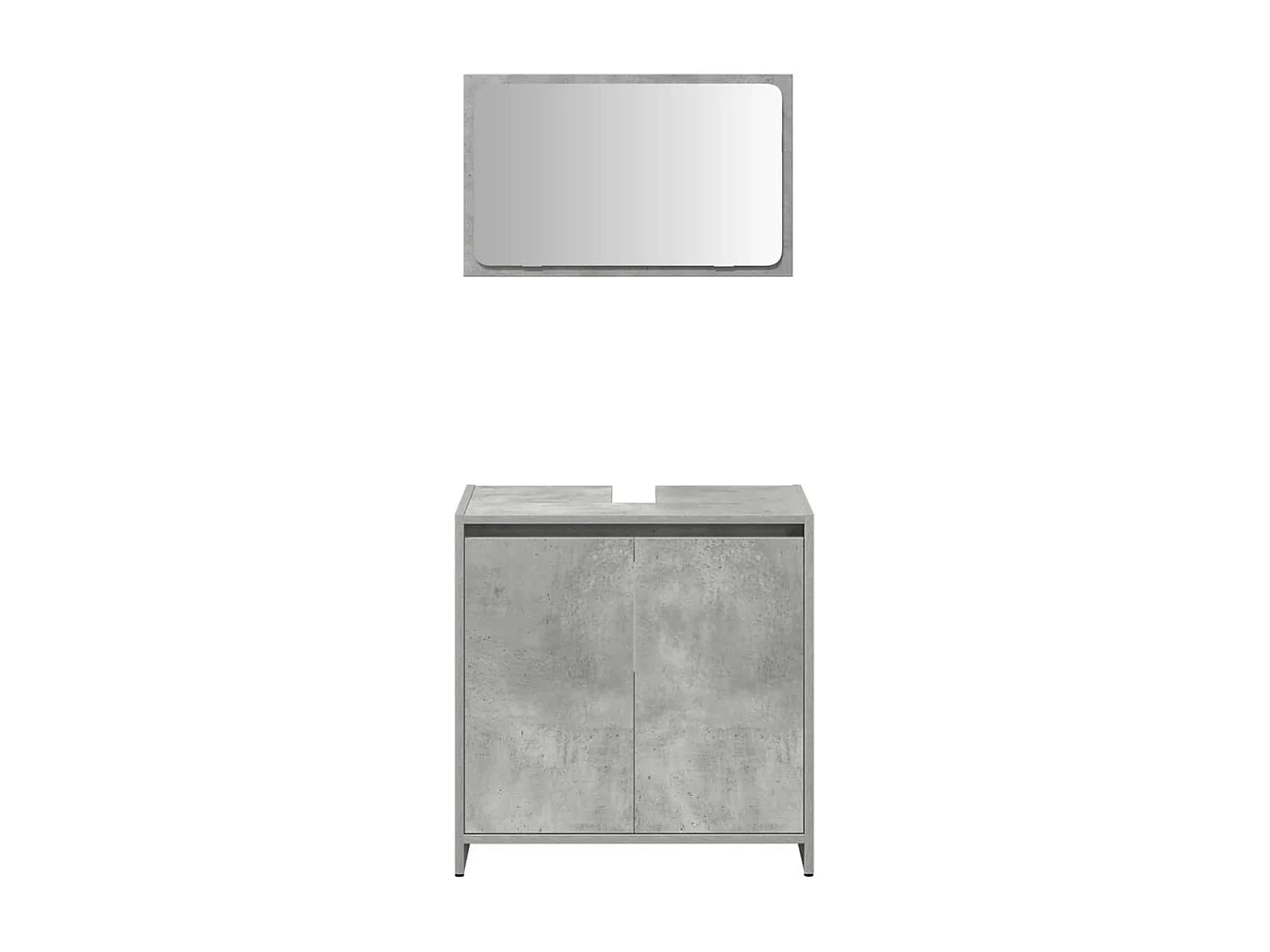Conjunto de muebles de baño de 3 piezas gris hormigón