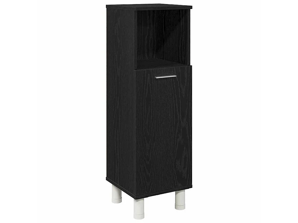 Set di mobili da bagno con mensola 3 pezzi nero