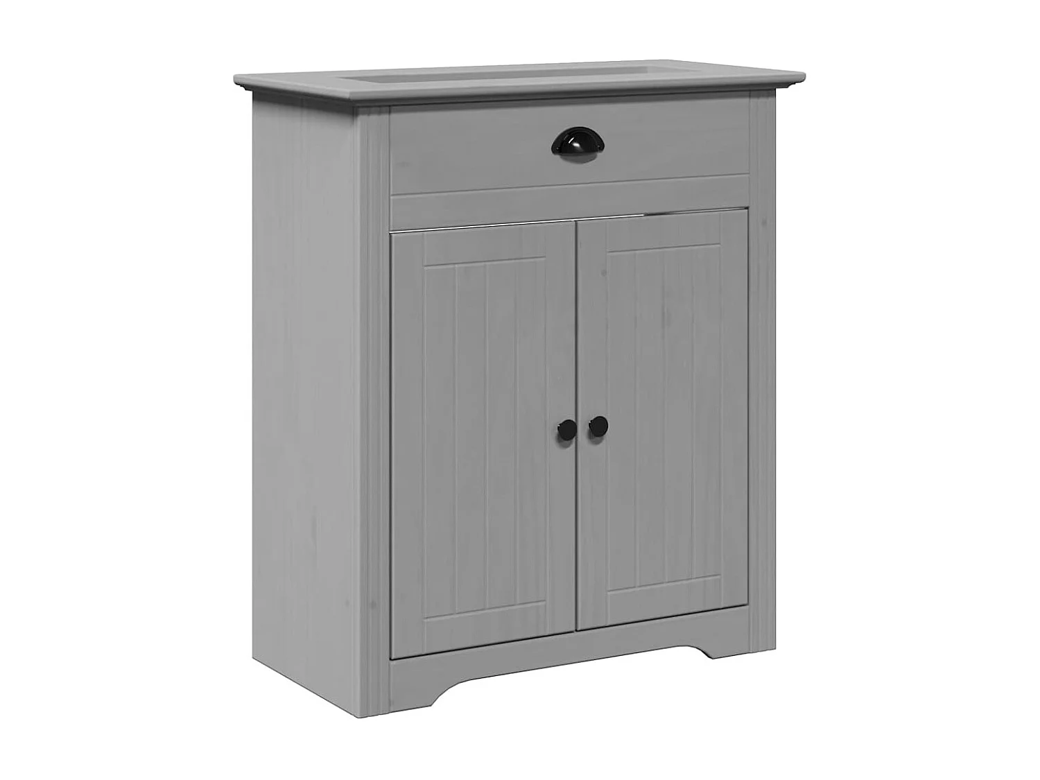 Meubles de salle de bain 4 pcs BODO gris bois de pin massif