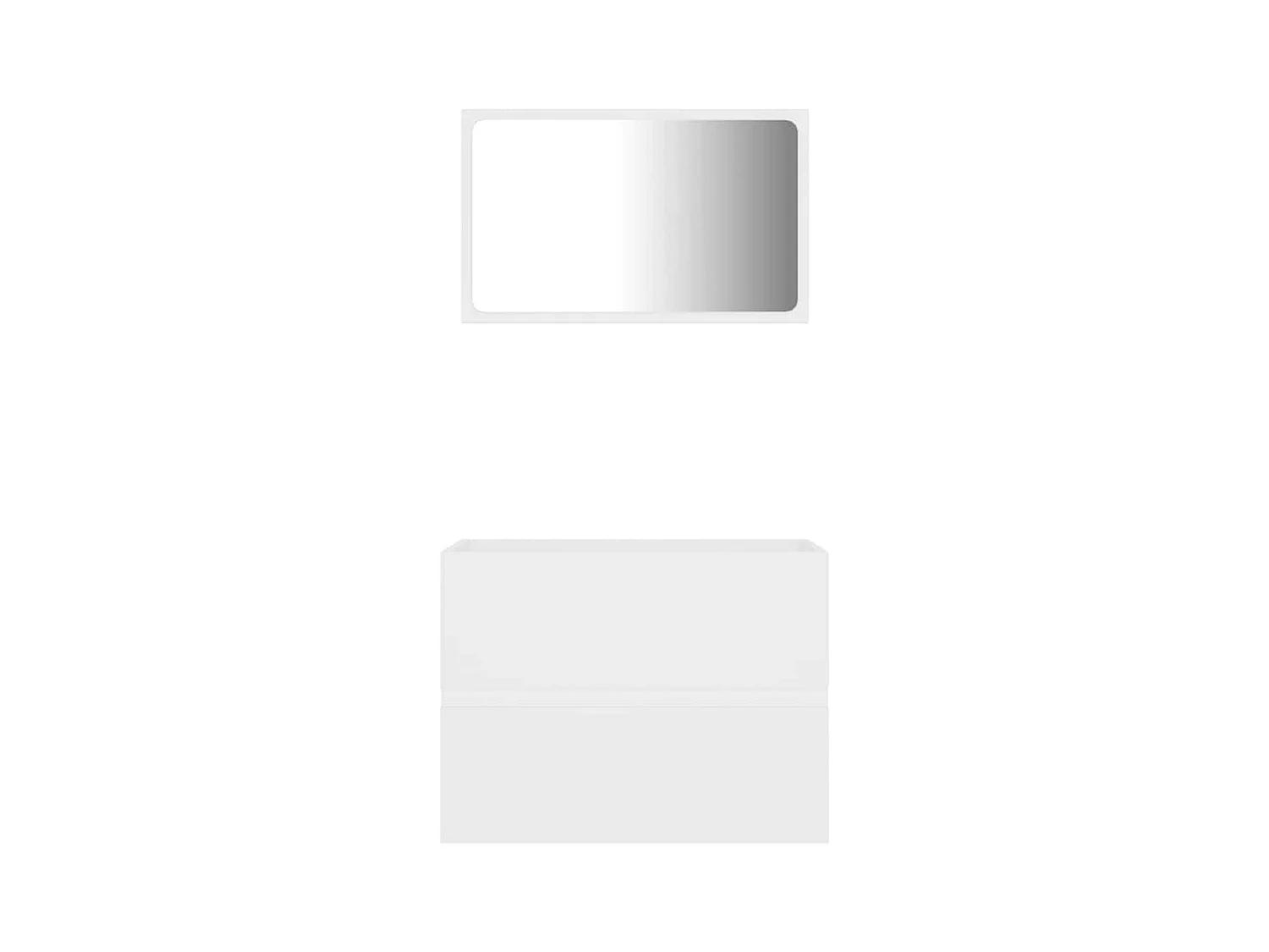 Ensemble de meubles salle de bain 2 pcs blanc bois d'ingénierie