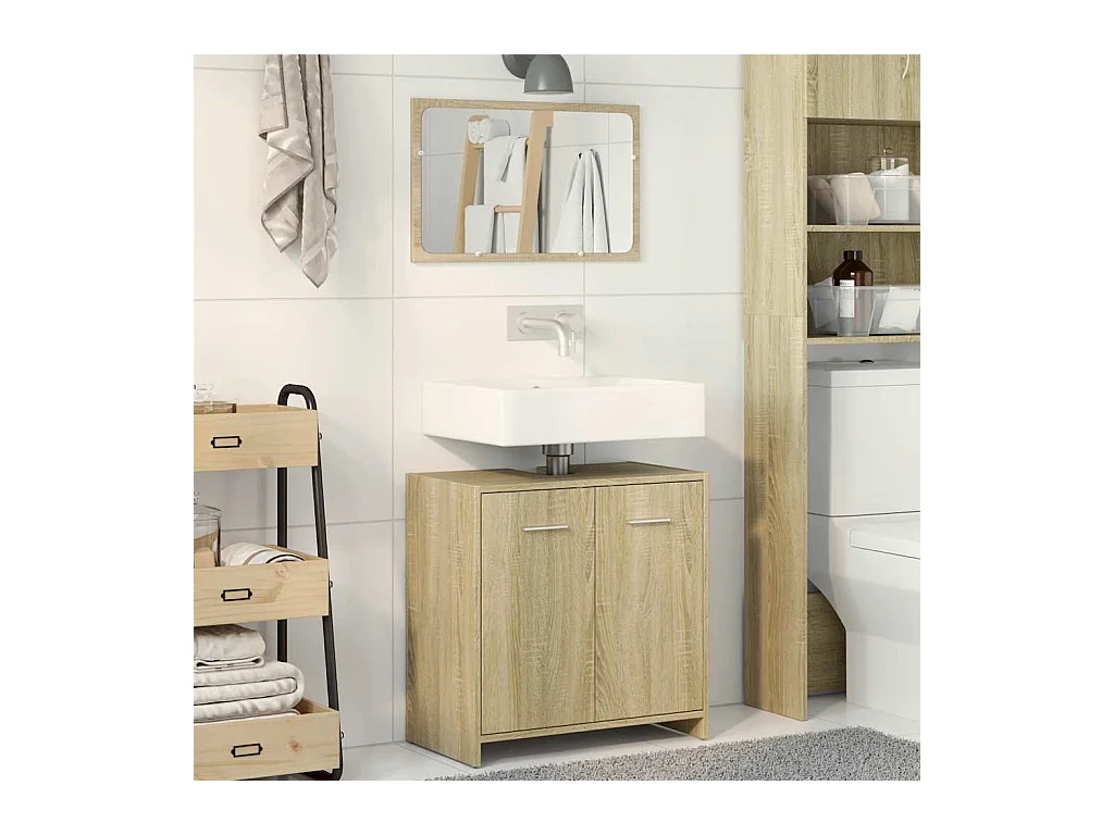 2-delige badkamermeubelset Sonoma eiken