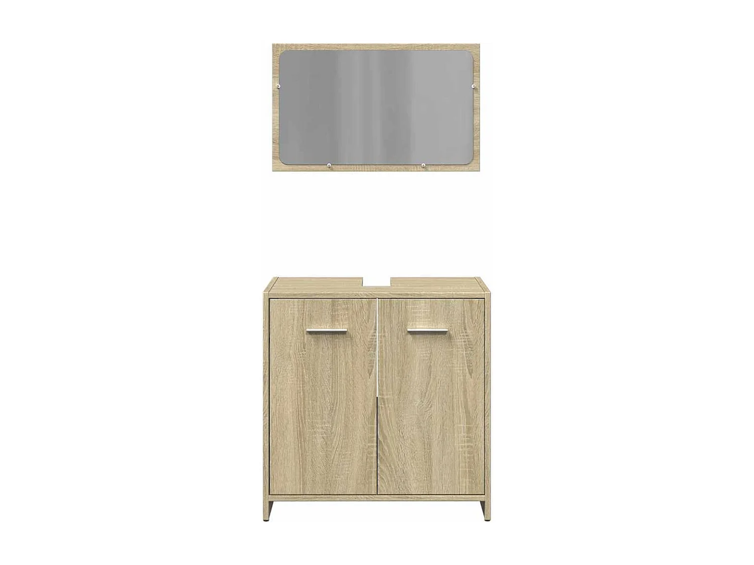Set di mobili da bagno 2 pezzi in rovere Sonoma
