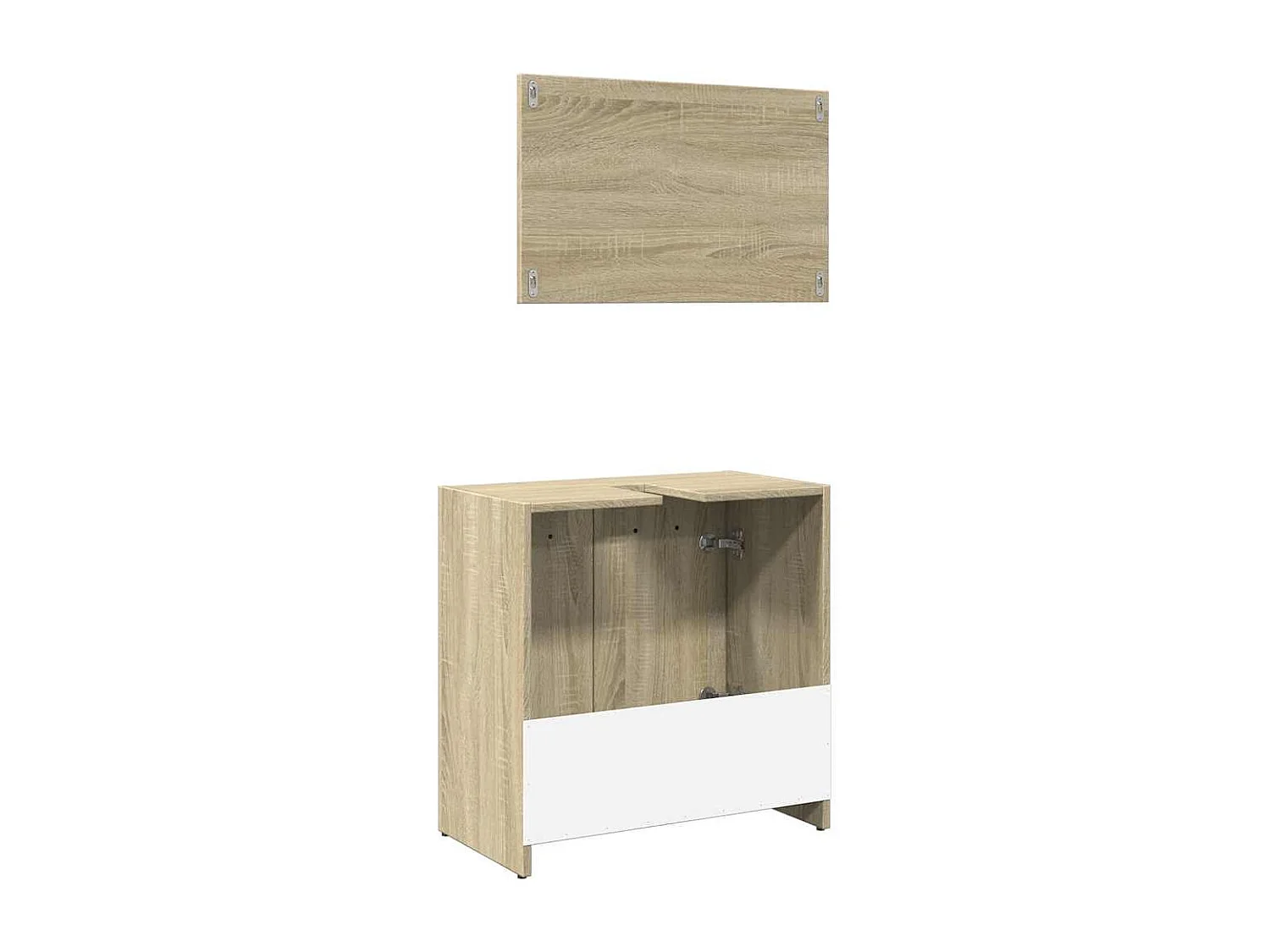 Set di mobili da bagno 2 pezzi in rovere Sonoma