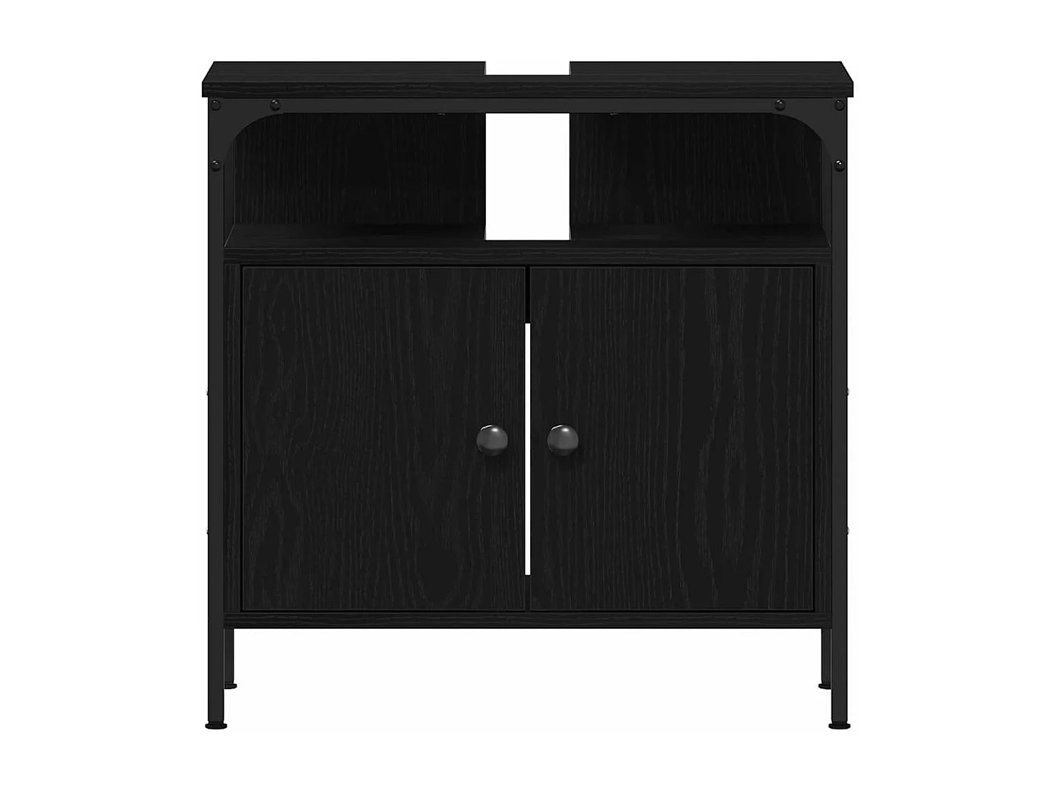 Ensemble de mobilier de salle de bain 4 pcs Chêne noir