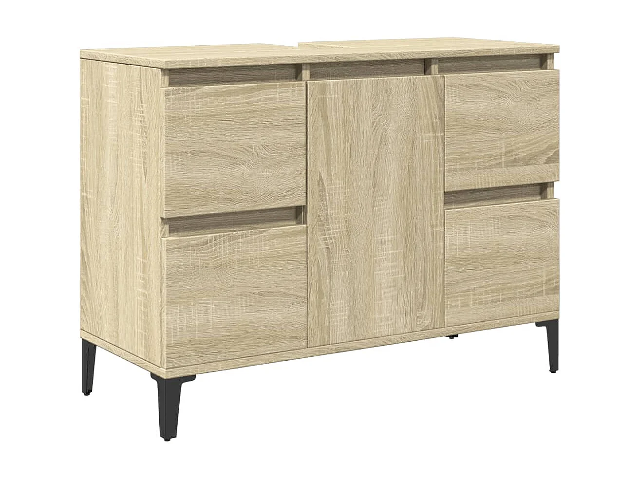 Set di mobili da bagno 3 pezzi in rovere Sonoma