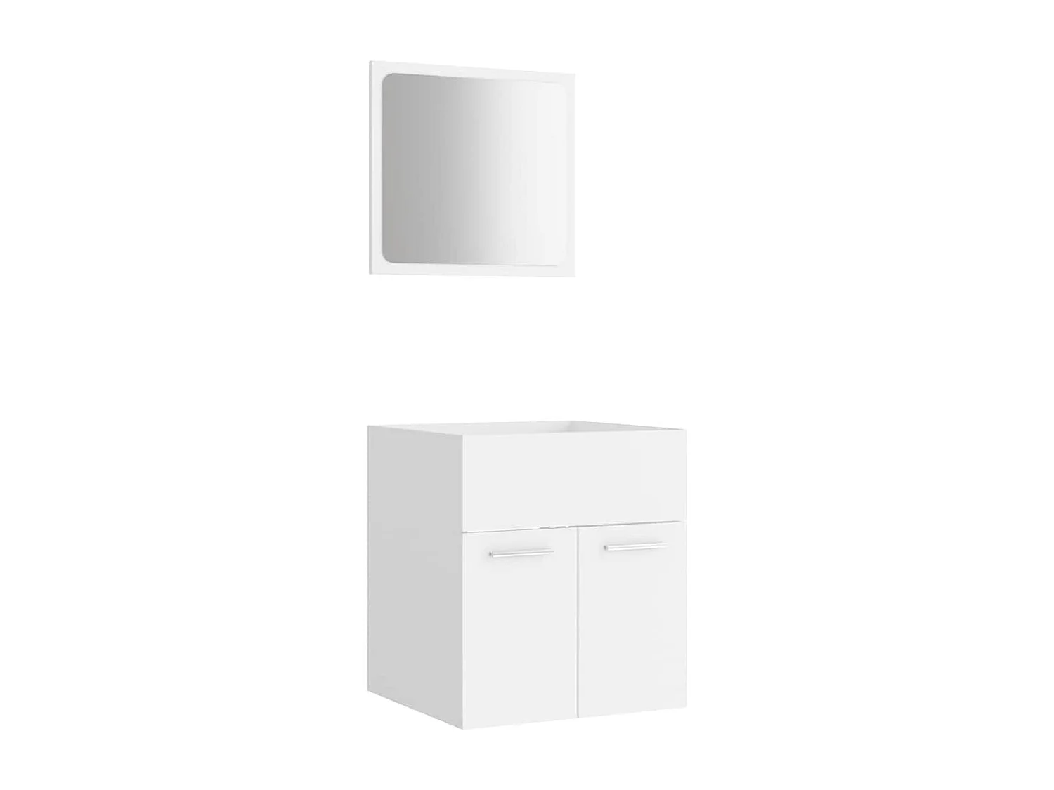 Conjunto de muebles de baño de 2 piezas de aglomerado blanco