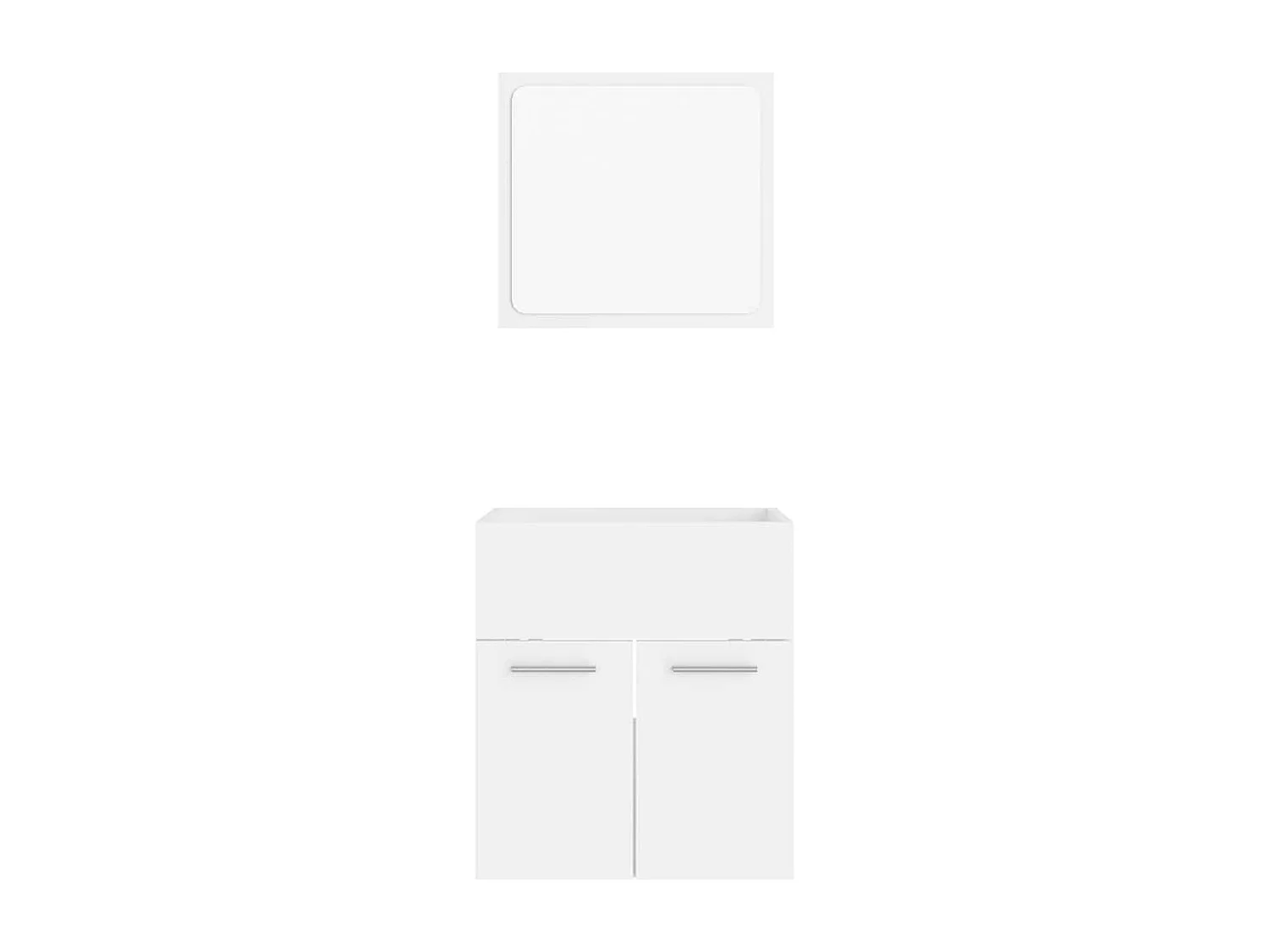 Conjunto de muebles de baño de 2 piezas de aglomerado blanco