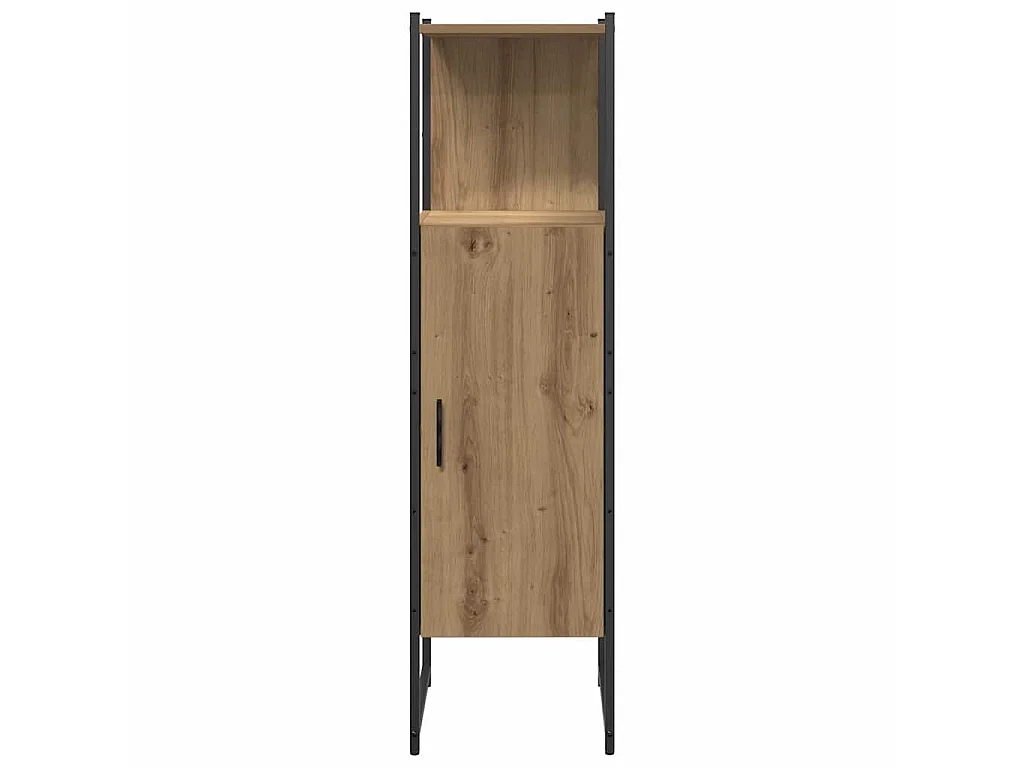 Ensemble de mobilier de salle de bain avec porte 3 pcs Marron