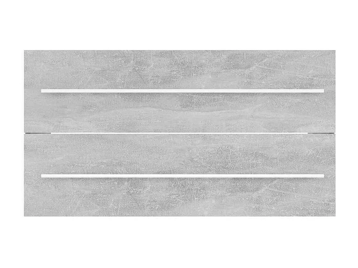 Ensemble de meubles de salle de bain 2 pcs Gris béton Aggloméré