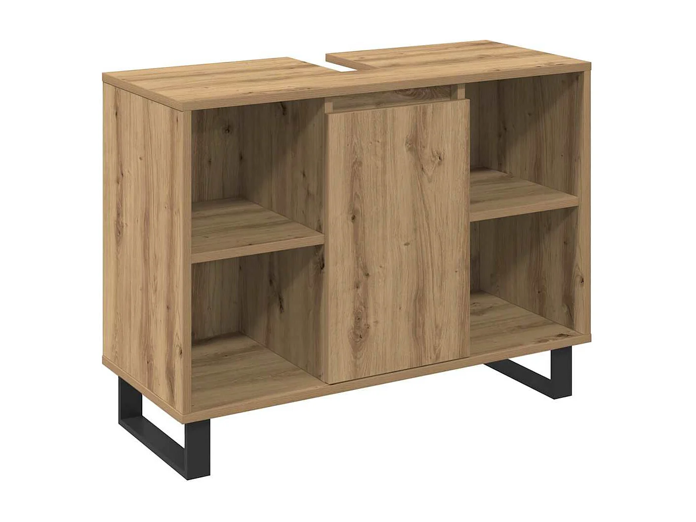 Set di mobili da bagno con anta 3 pezzi Marrone