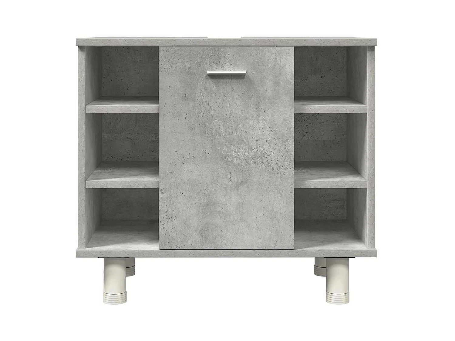 Set di mobili da bagno 3 pezzi grigio cemento