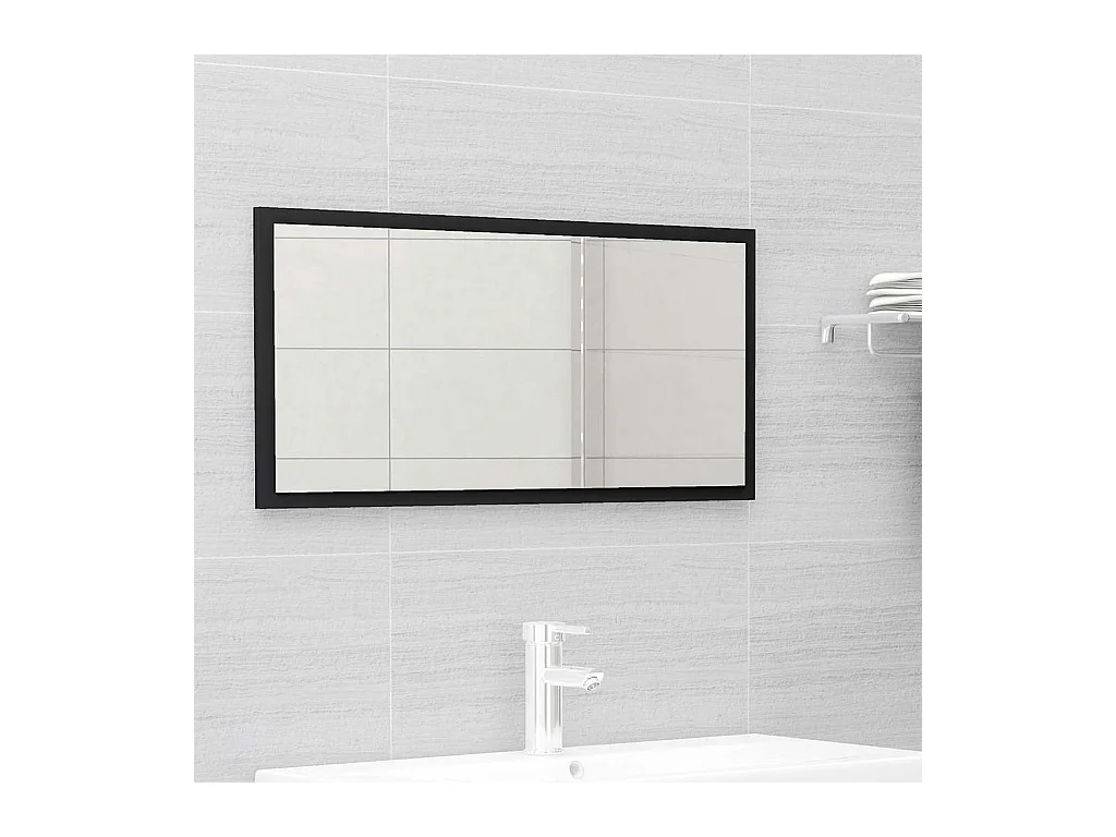 Ensemble de meubles salle de bain 2 pcs noir bois d'ingénierie