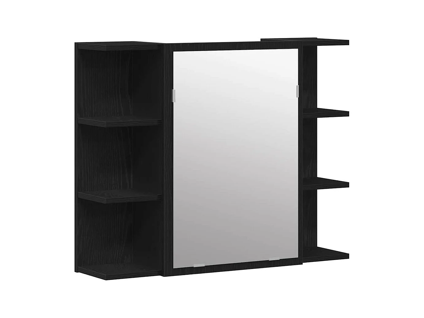 Badkamermeubelset met plank 3 stuks Zwart