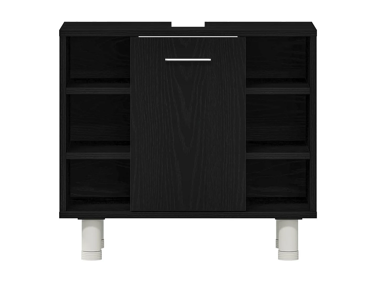 Badkamermeubelset met plank 3 stuks Zwart