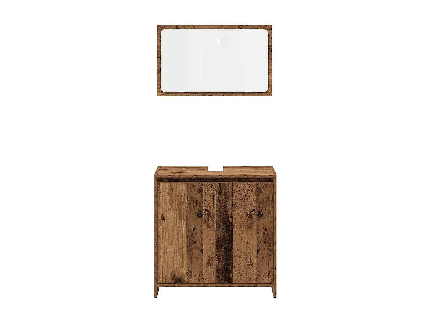 Set di mobili da bagno in legno ingegnerizzato da 3 pezzi