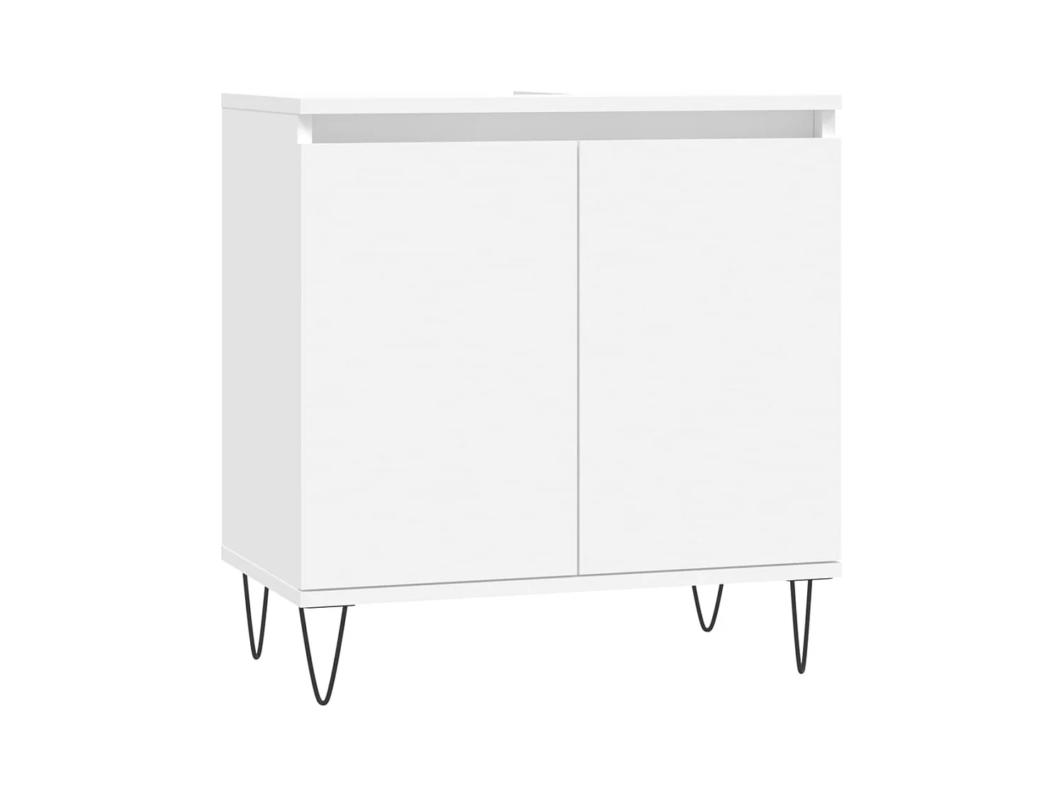 Ensemble d'armoires salle de bain 3 pcs blanc bois d'ingénierie