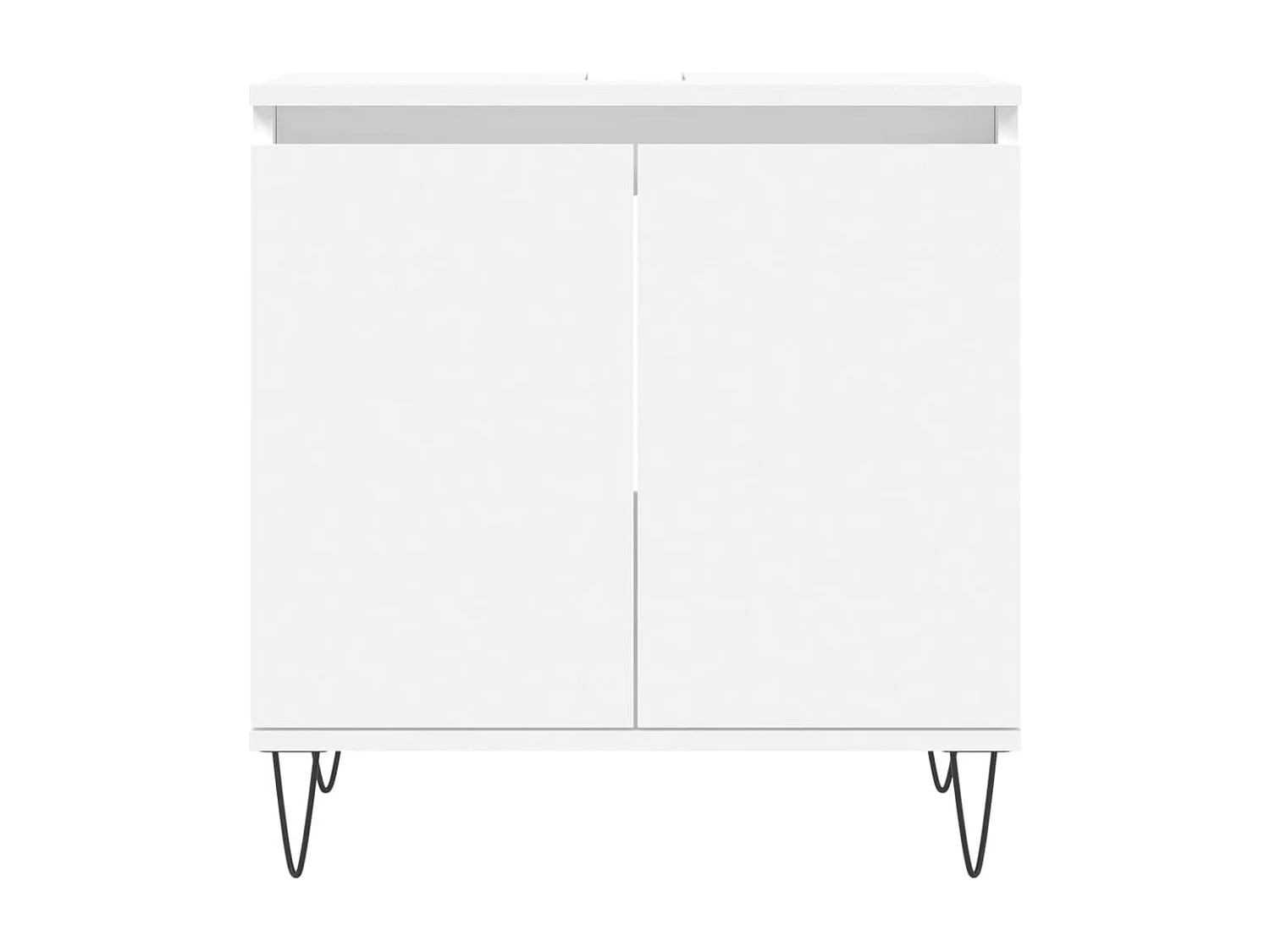 Conjunto de gabinete de baño de 3 piezas de madera de ingeniería blanca