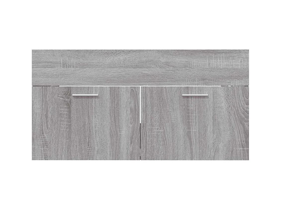 Ensemble de meubles de salle de bain 2 pcs Sonoma gris