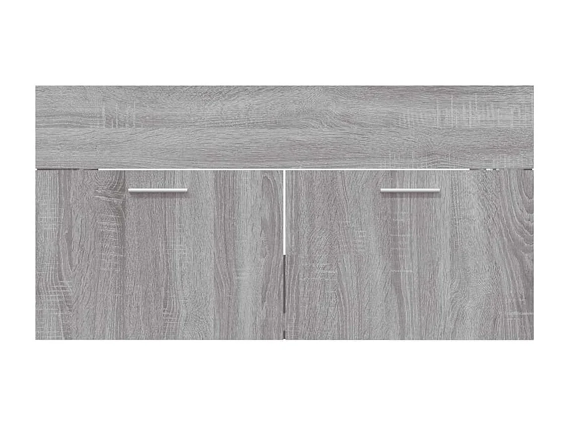 Ensemble de meubles de salle de bain 2 pcs Sonoma gris