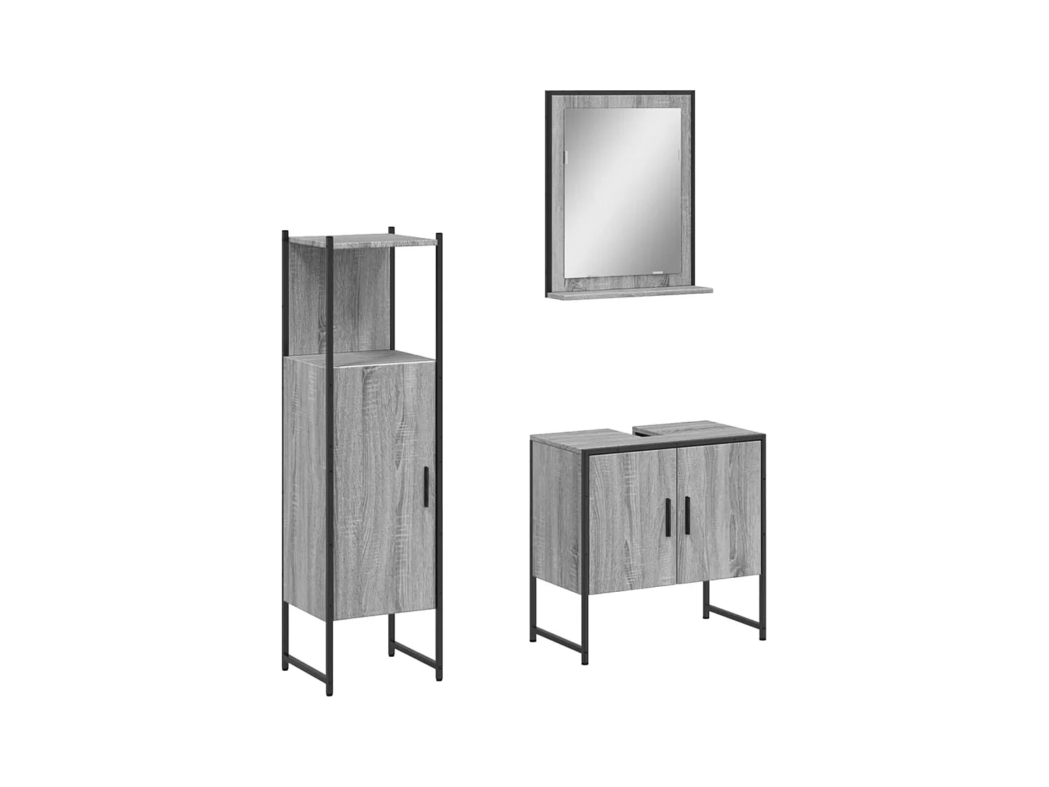 Sonoma Gray 3-delige badkamerkastset