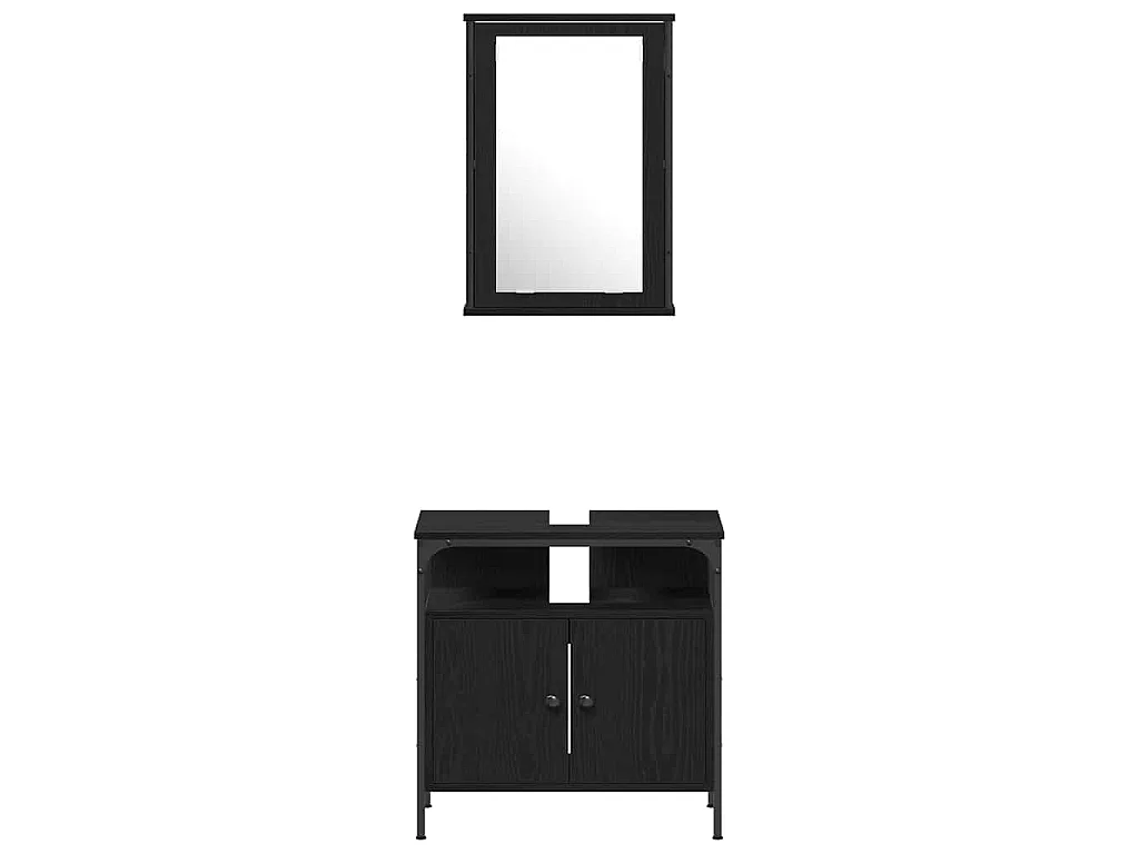 Set di mobili da bagno 4 pezzi Black Oak