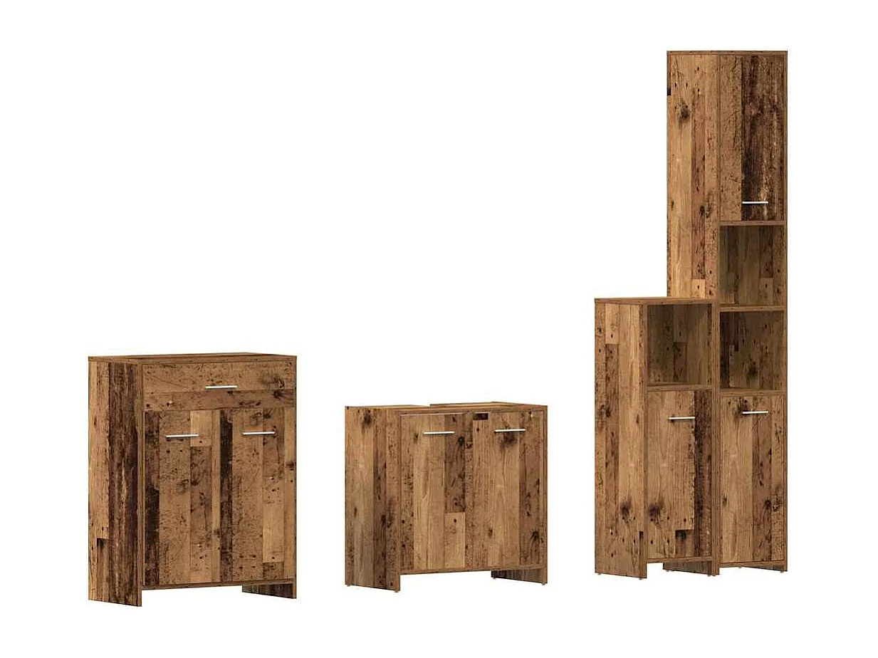 Ensemble de meubles salle de bain 4 pcs bois d'ingénierie