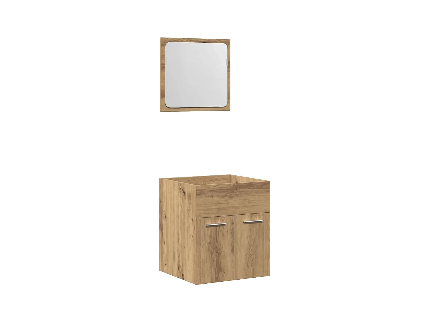 Ensemble de meubles salle de bain 2 pcs bois d'ingénierie