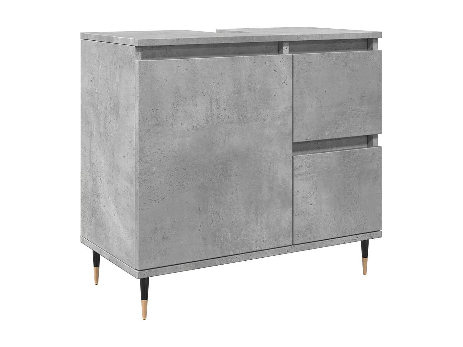 Ensemble de meubles de salle de bain 3 pcs gris béton