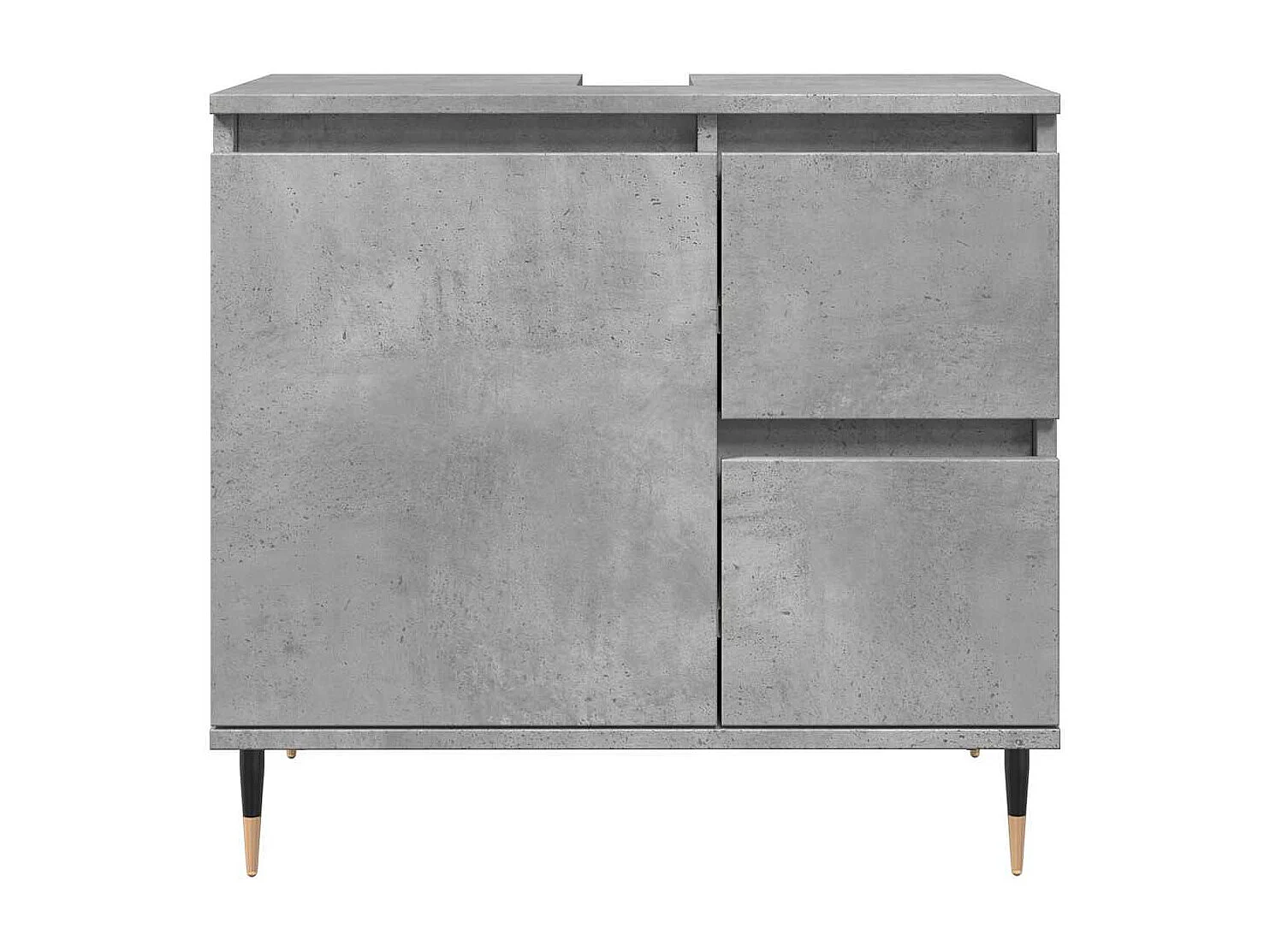 Ensemble de meubles de salle de bain 3 pcs gris béton